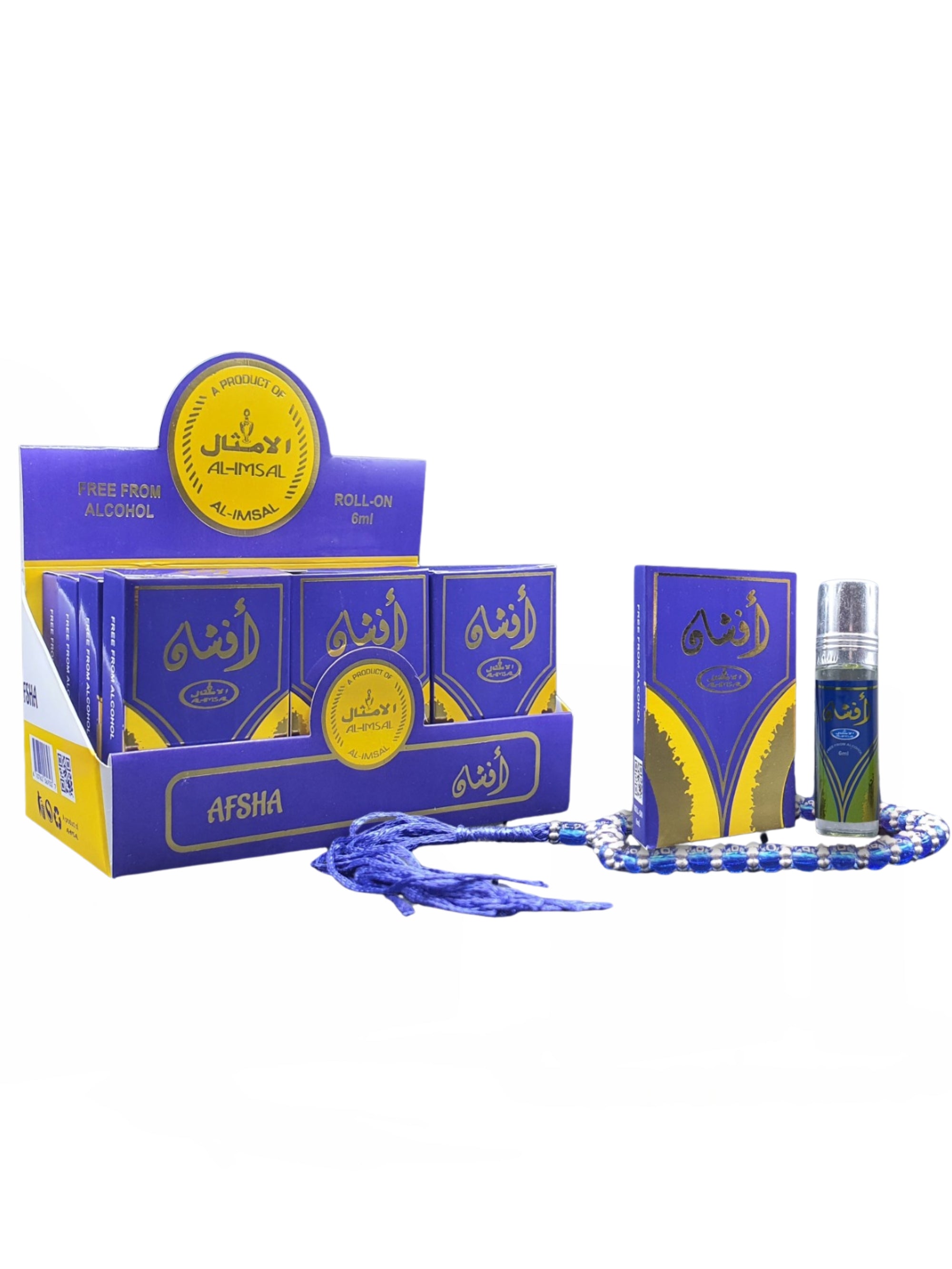 Afsha Pocket Attar 6ml Roll-On With Tasbeeh
