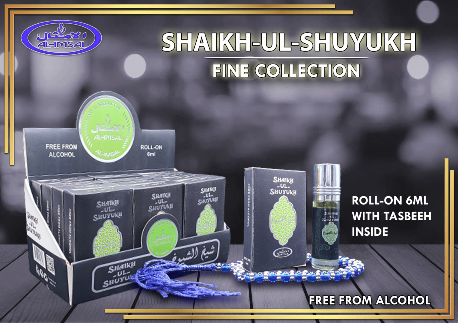 Shaikh-Ul-Shuyukh Pocket Attar 6ml Roll-On With Tasbeeh