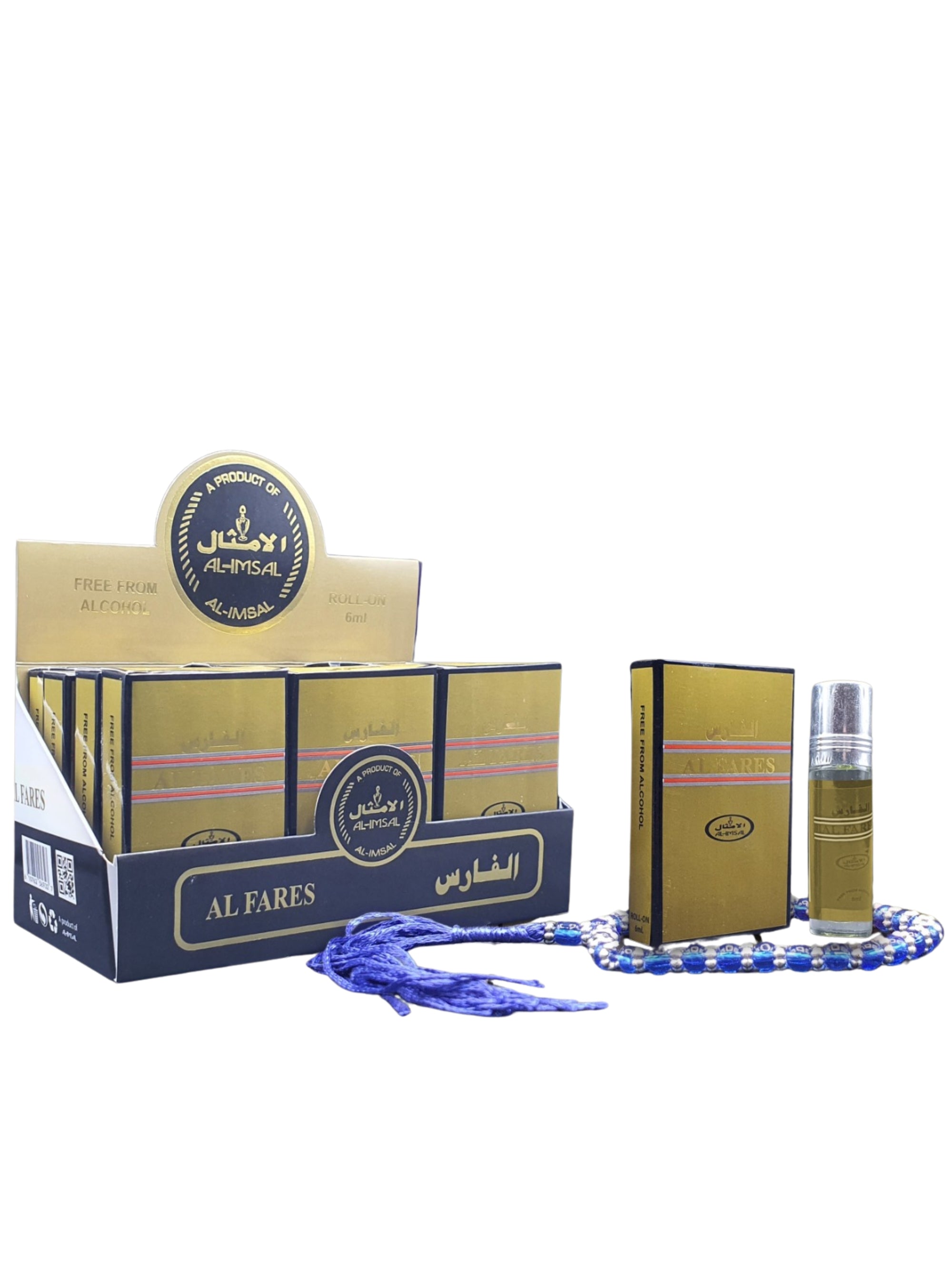 Al Fares Pocket Attar 6ml Roll-On With Tasbeeh