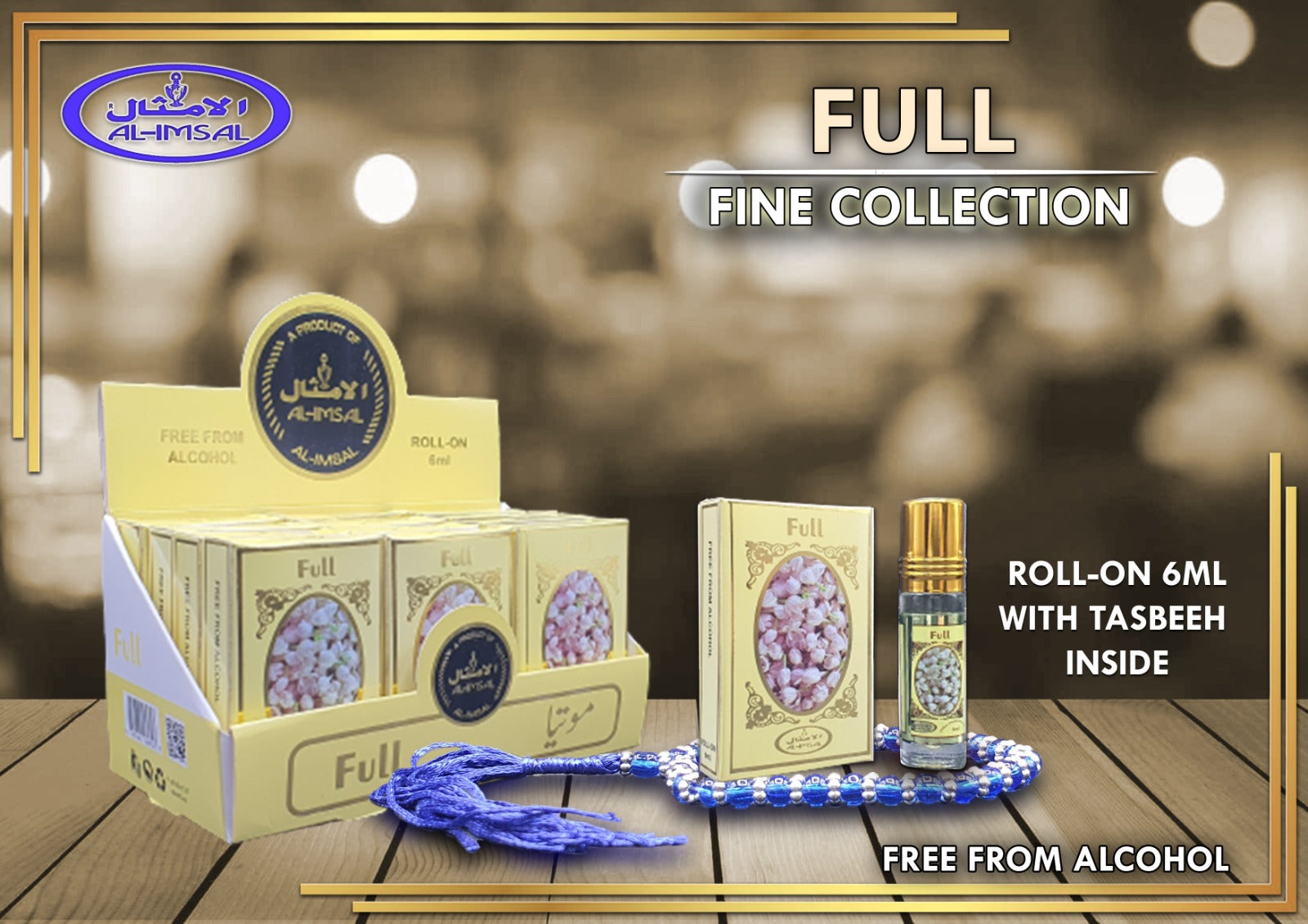 Full Pocket Attar 6ml Roll-On With Tasbeeh