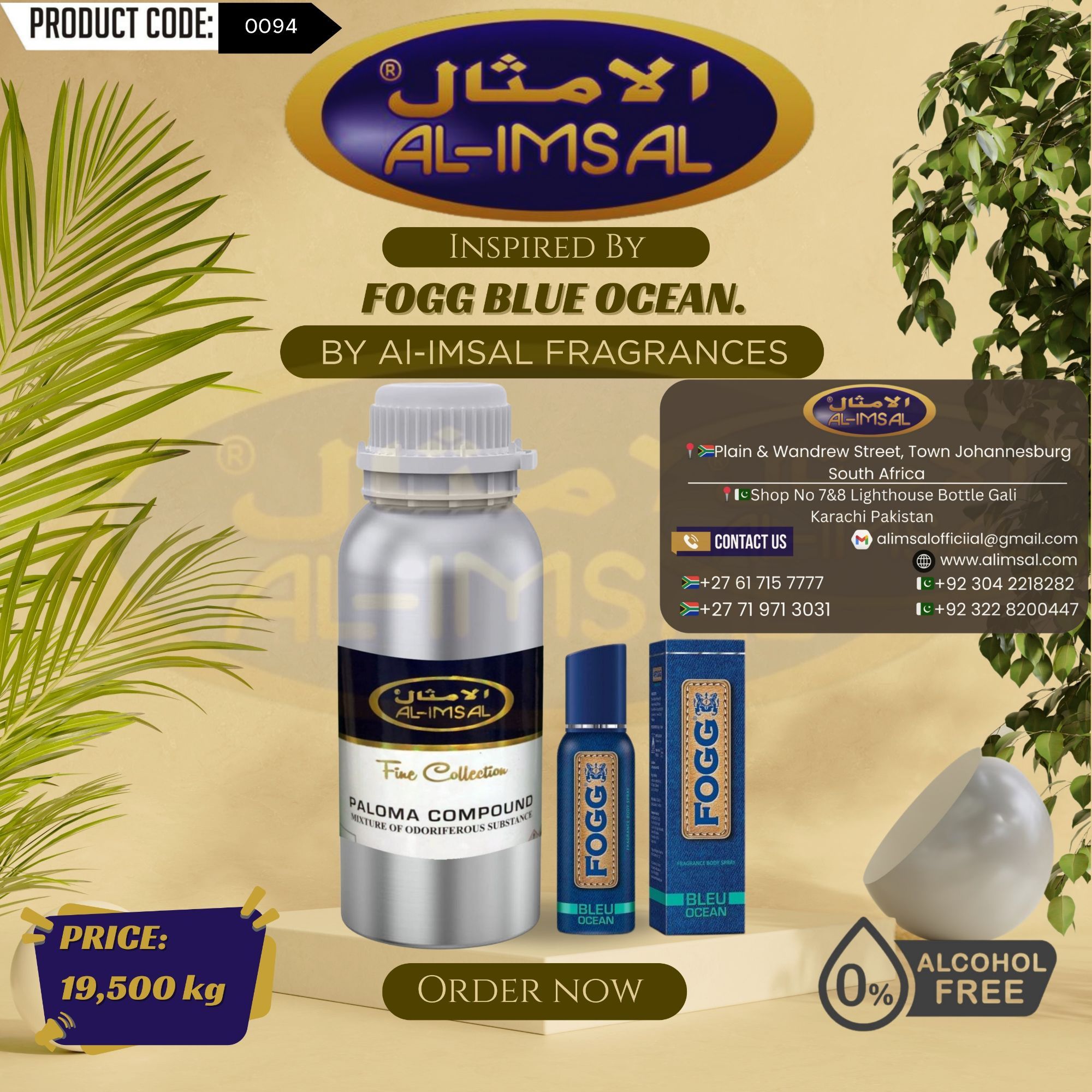 Inspired By Fogg Blue Ocean Perfume Oil