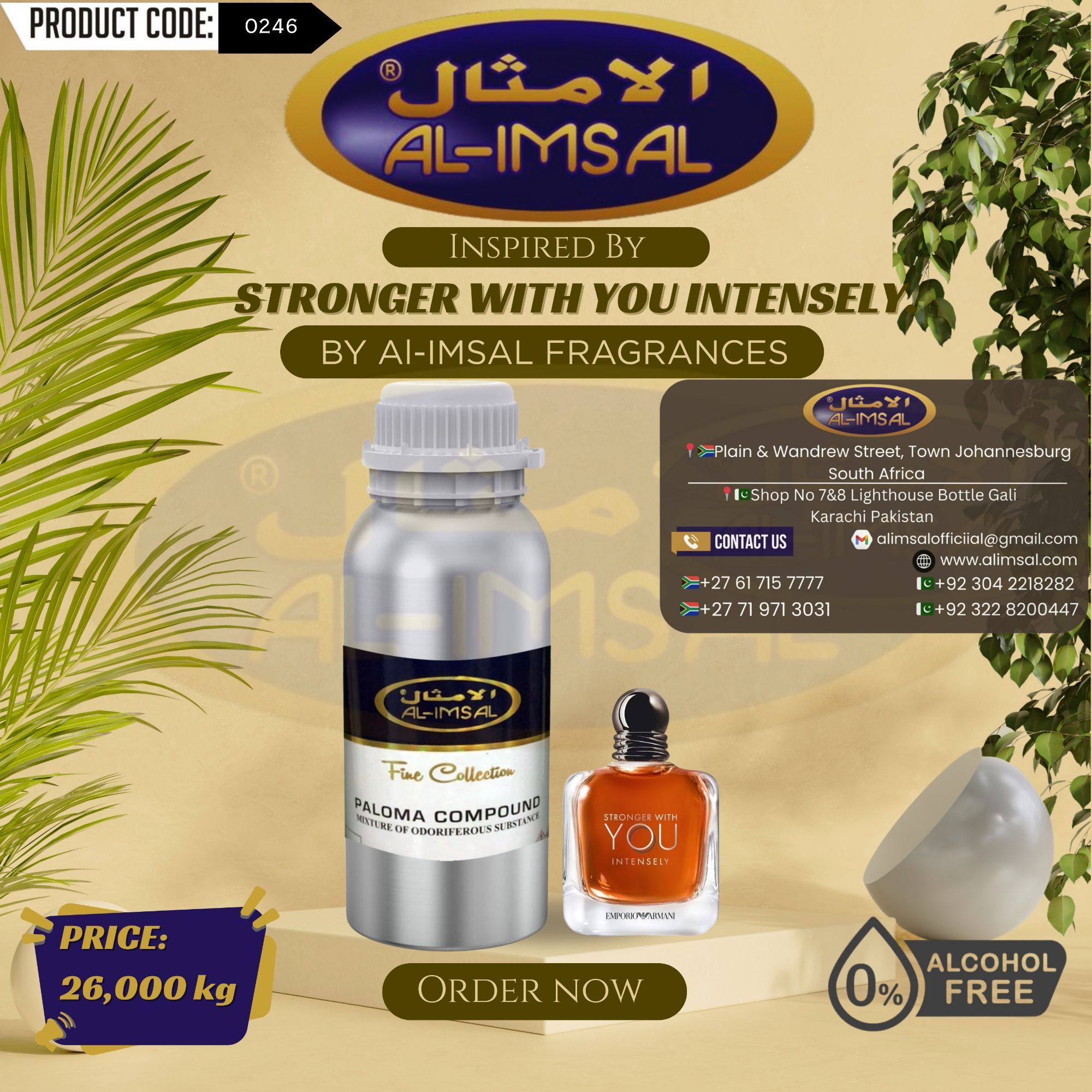 Inspired by Stronger With You Intensely Perfume Oil