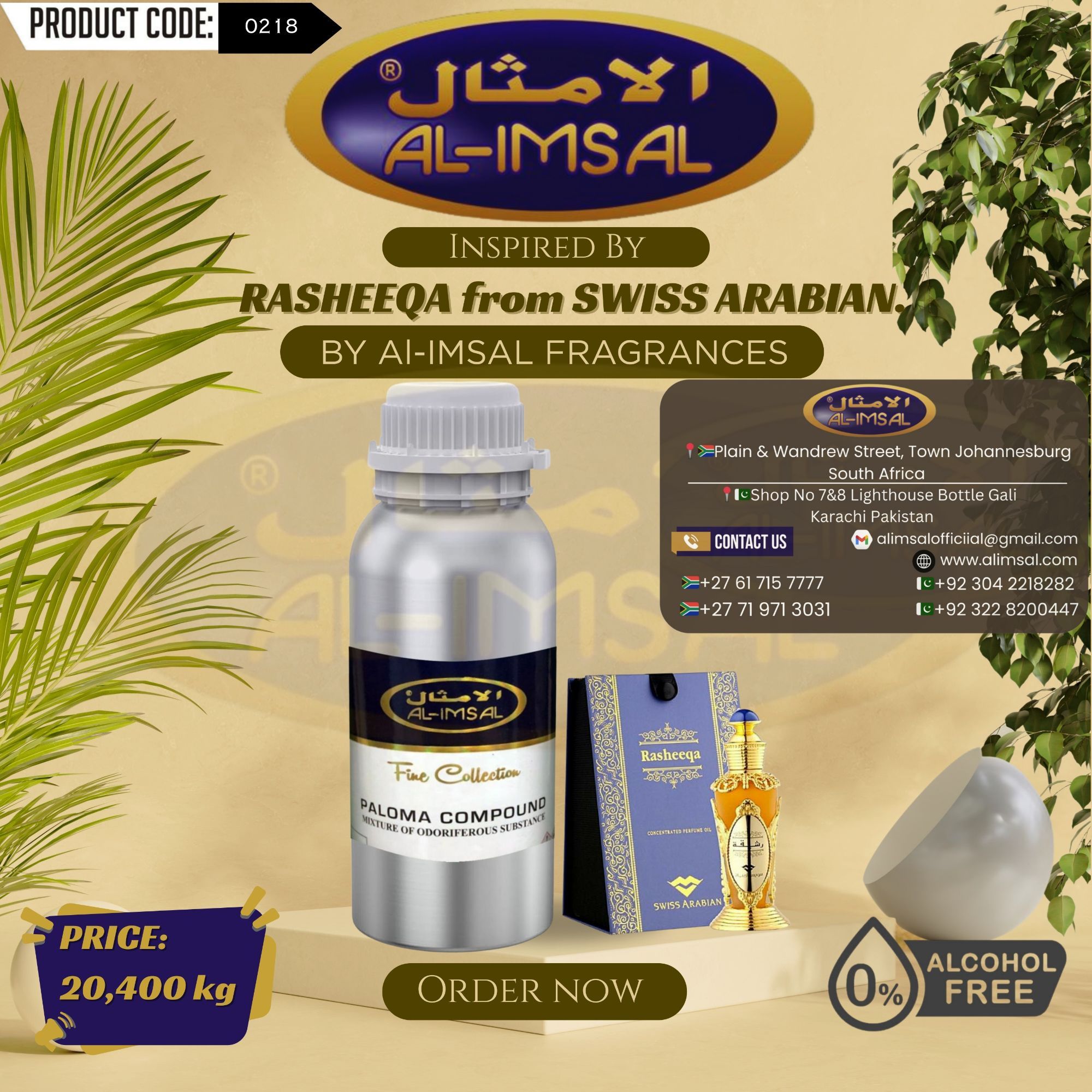 Inspired by Rasheeqa from Swiss Arabian Perfume Oil