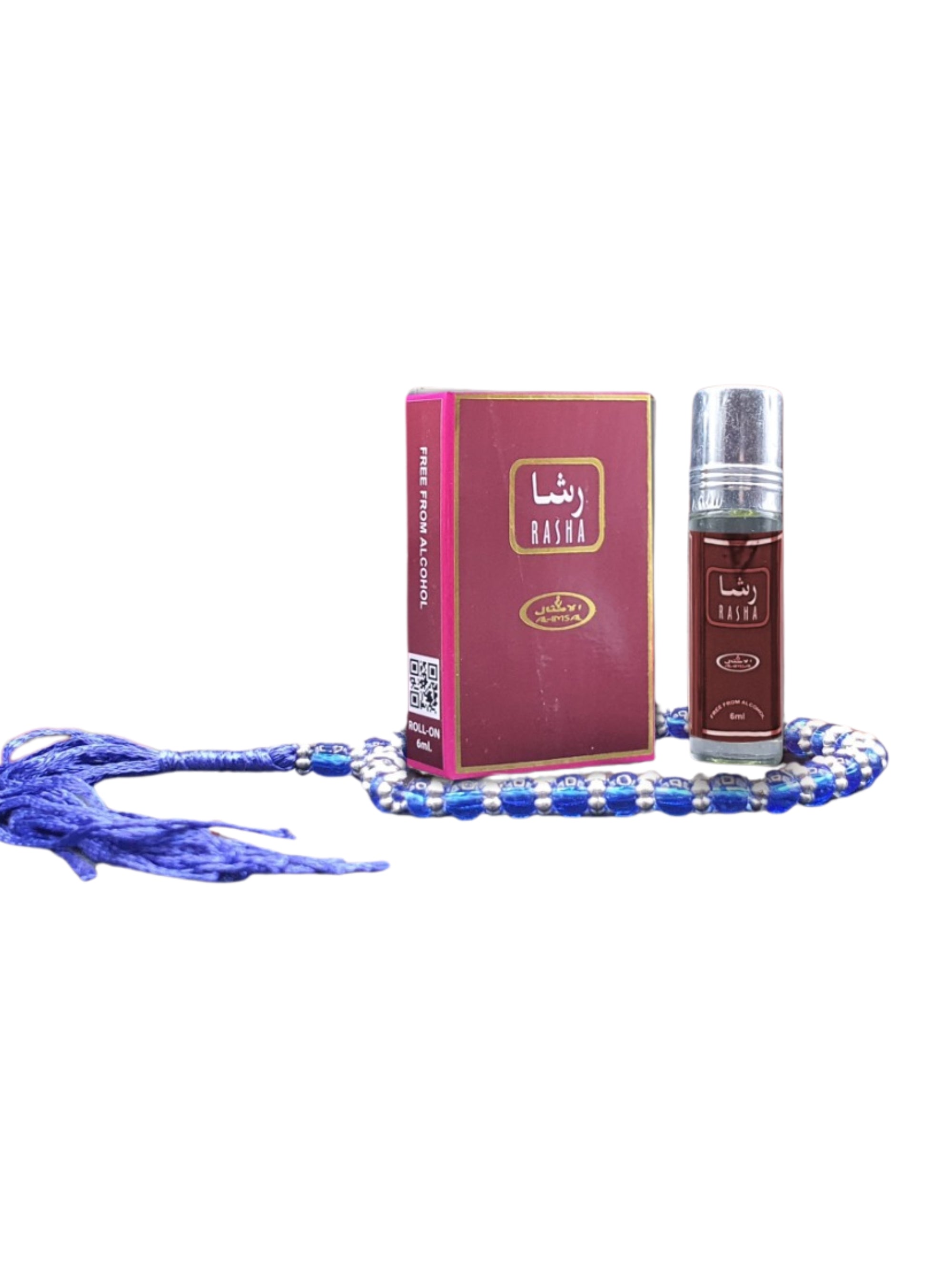 Rasha Pocket Attar 6ml Roll-On With Tasbeeh
