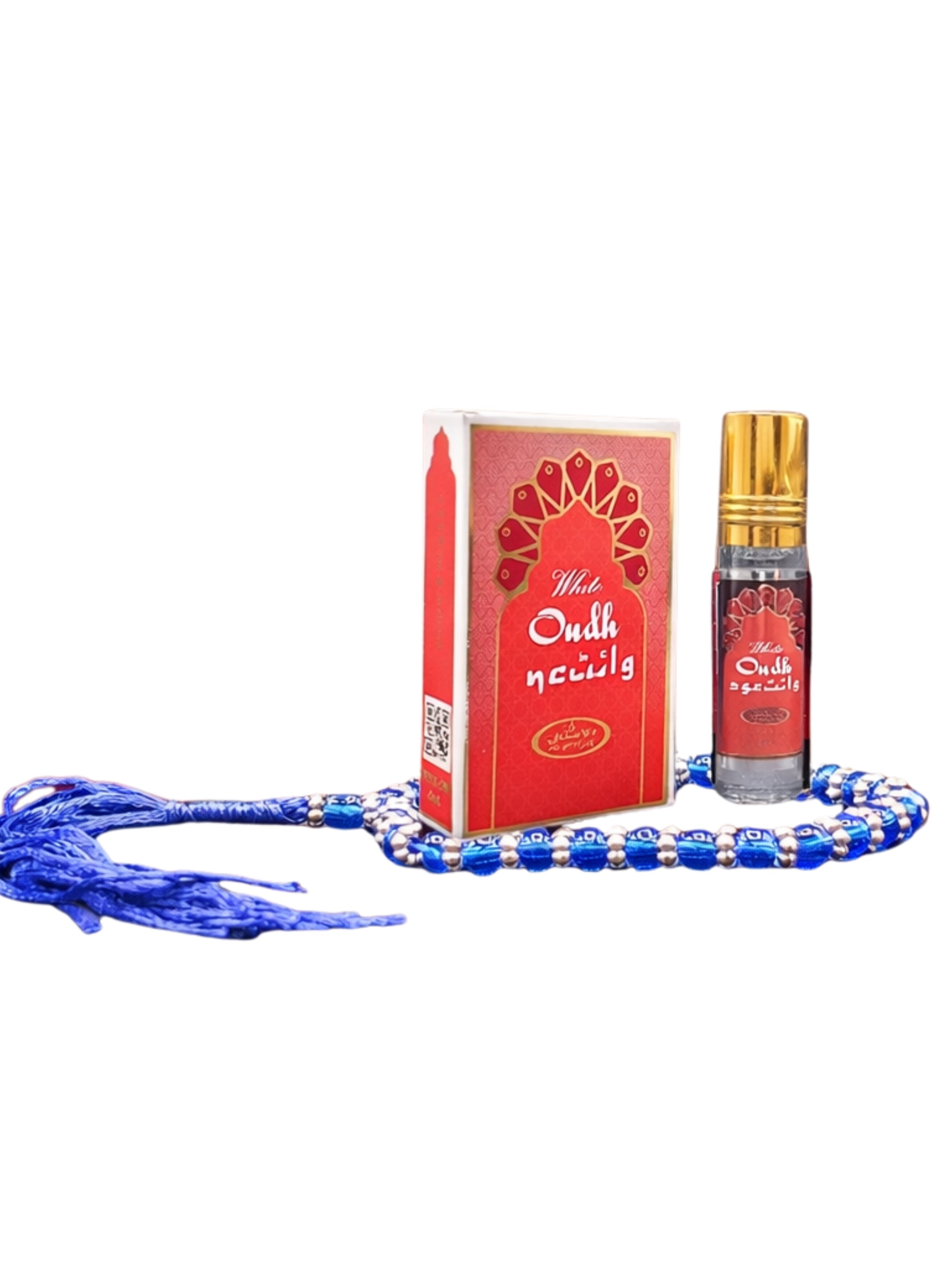 White Oud Pocket Attar 6ml Roll-On With Tasbeeh
