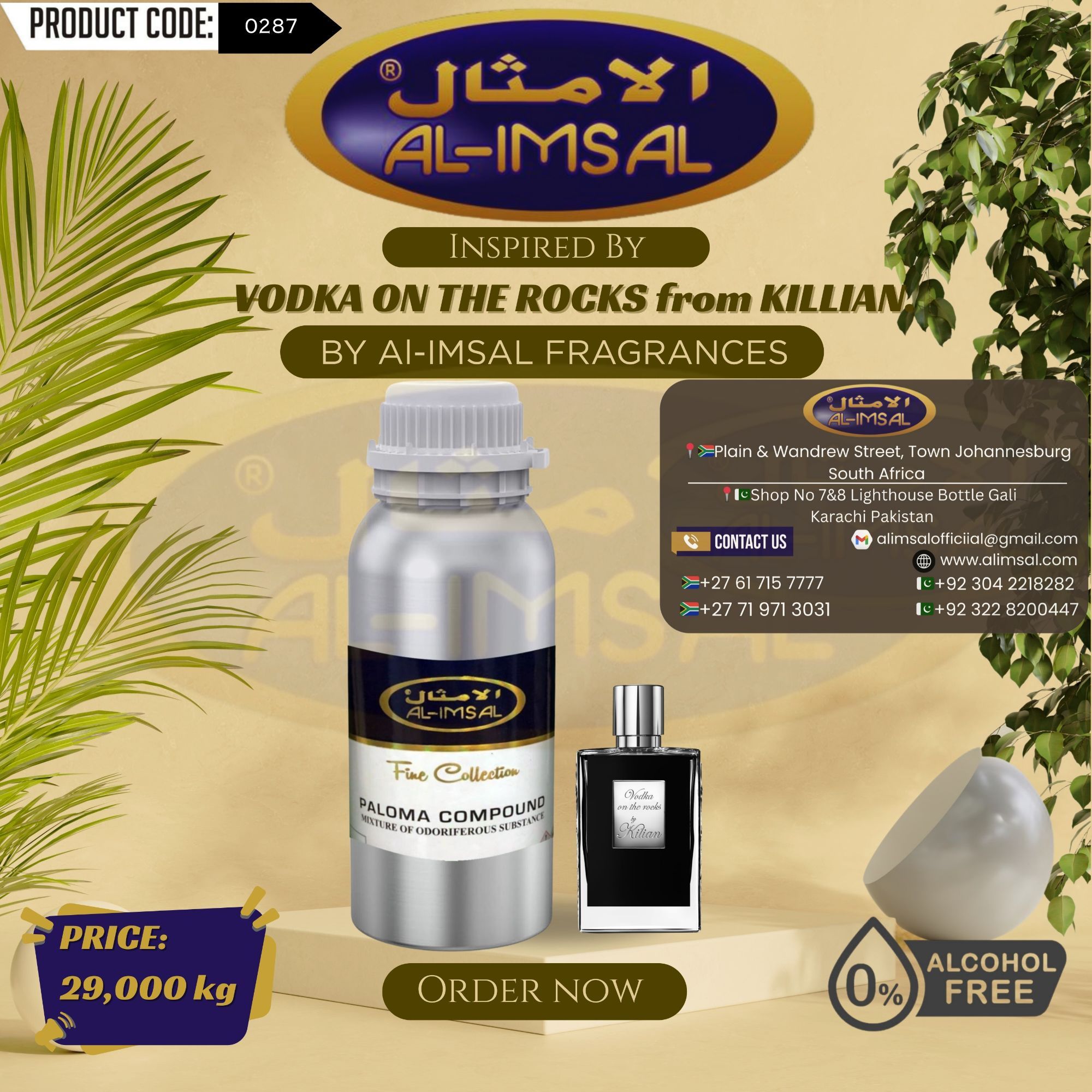 Inspired By Vodka On The Rocks From Killian Perfume Oil